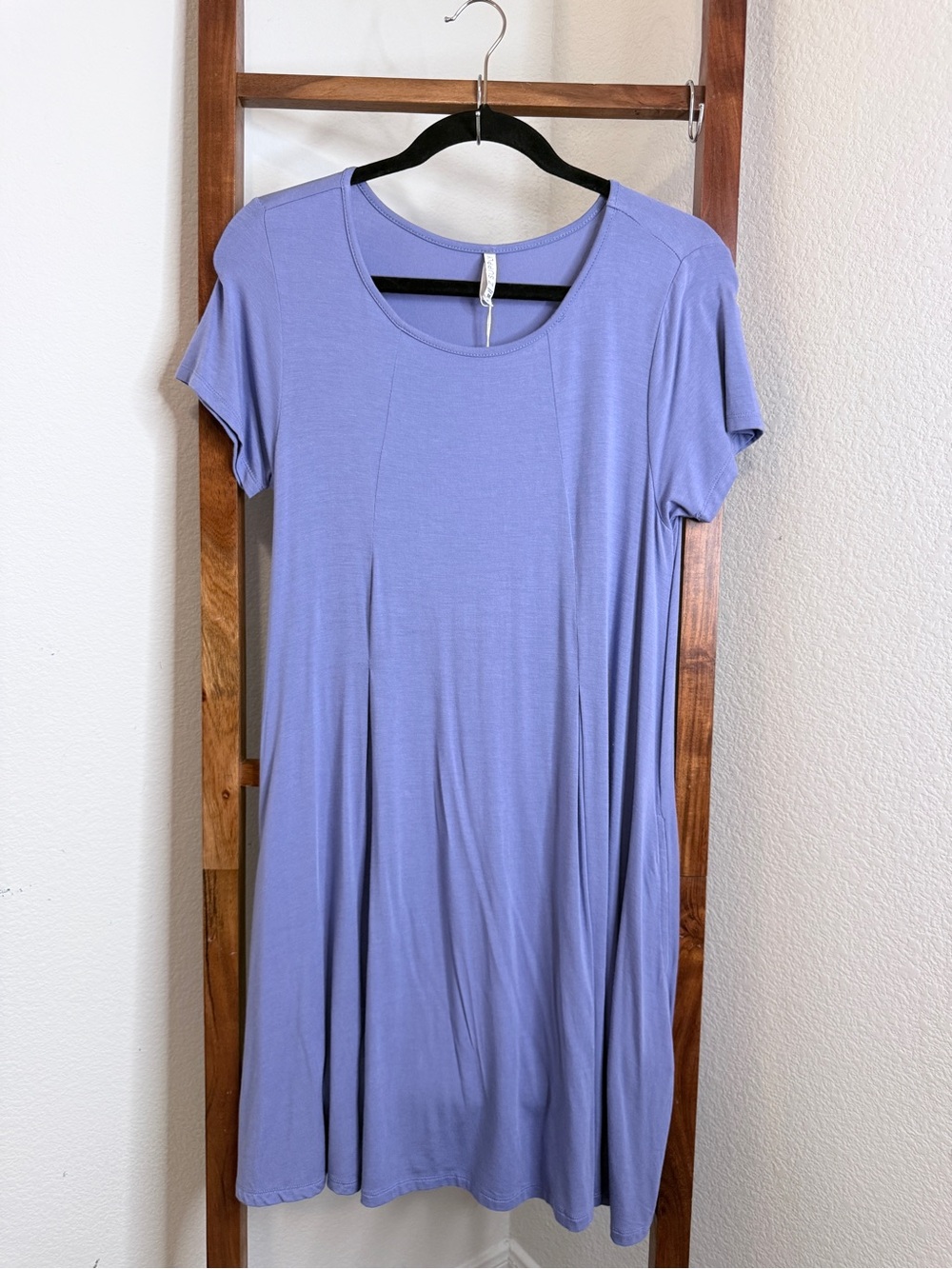 Z Supply Blue Purple Fit & Flare T-Shirt Mini Dress M NWT
